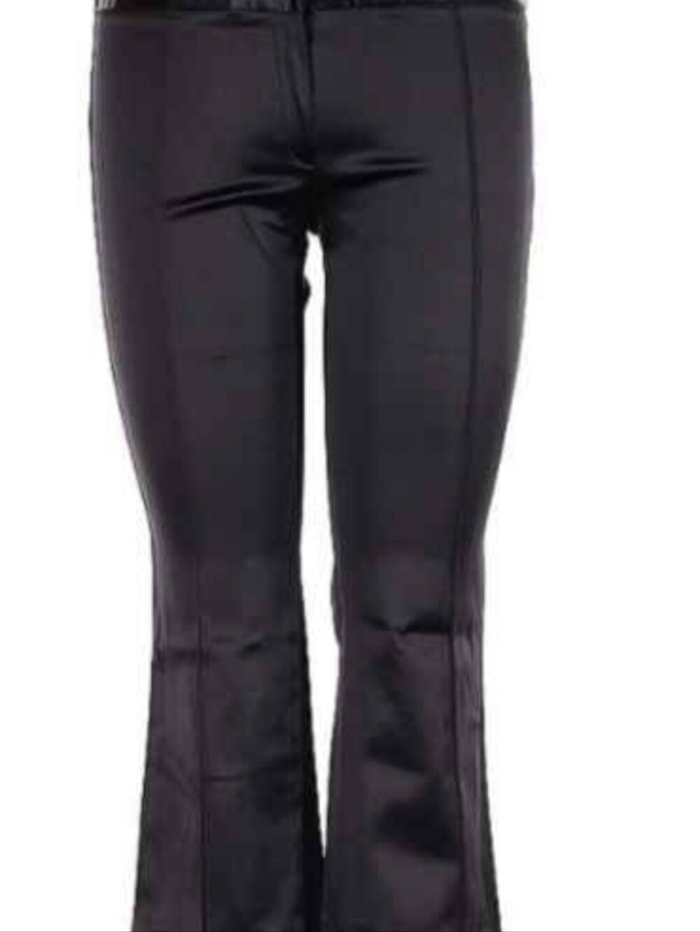 Women’s Black Flared Low-rise Satin Pants Size Medium But Fits Like A Small
